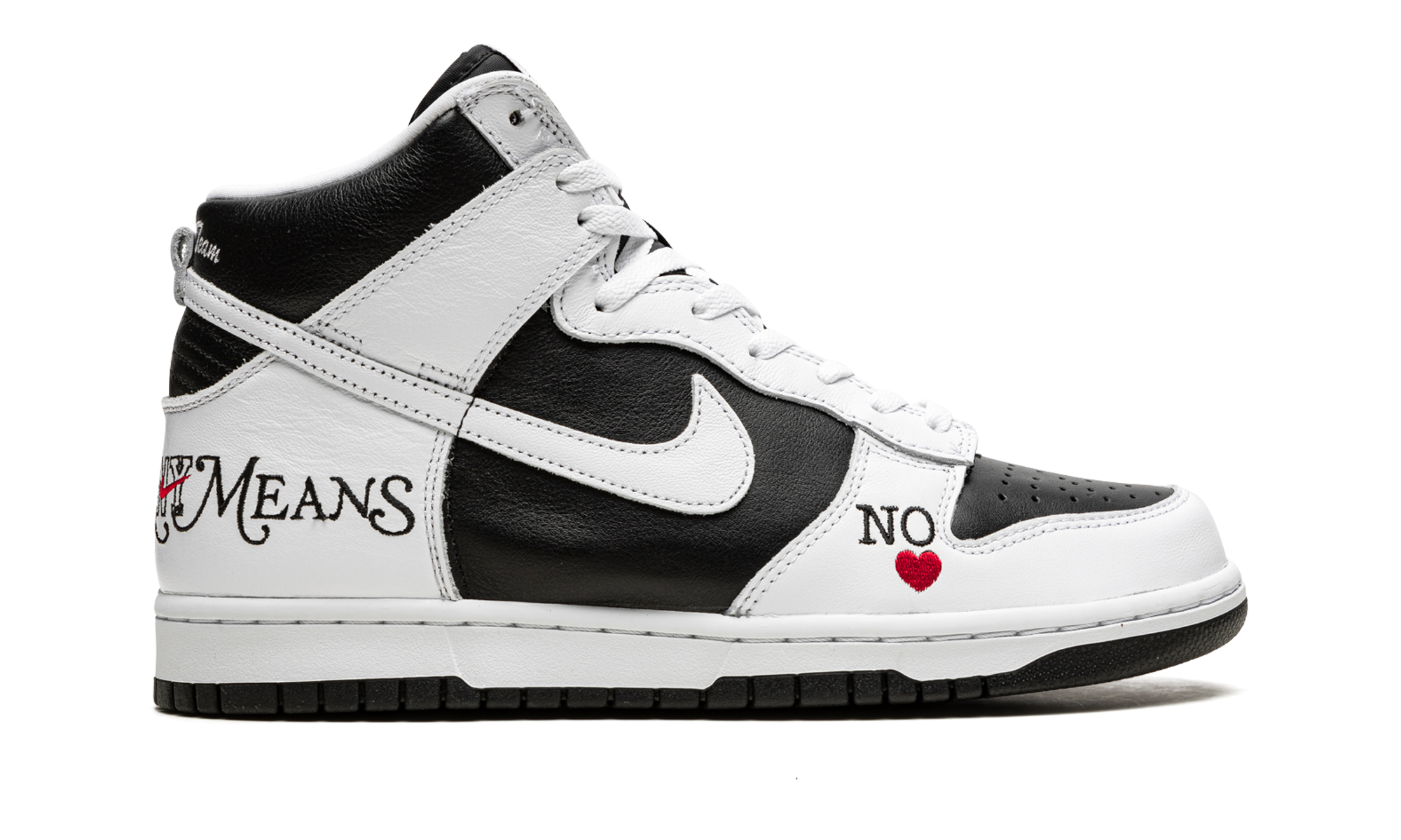 Sb Dunk High "Supreme - By Any Means - White/black"