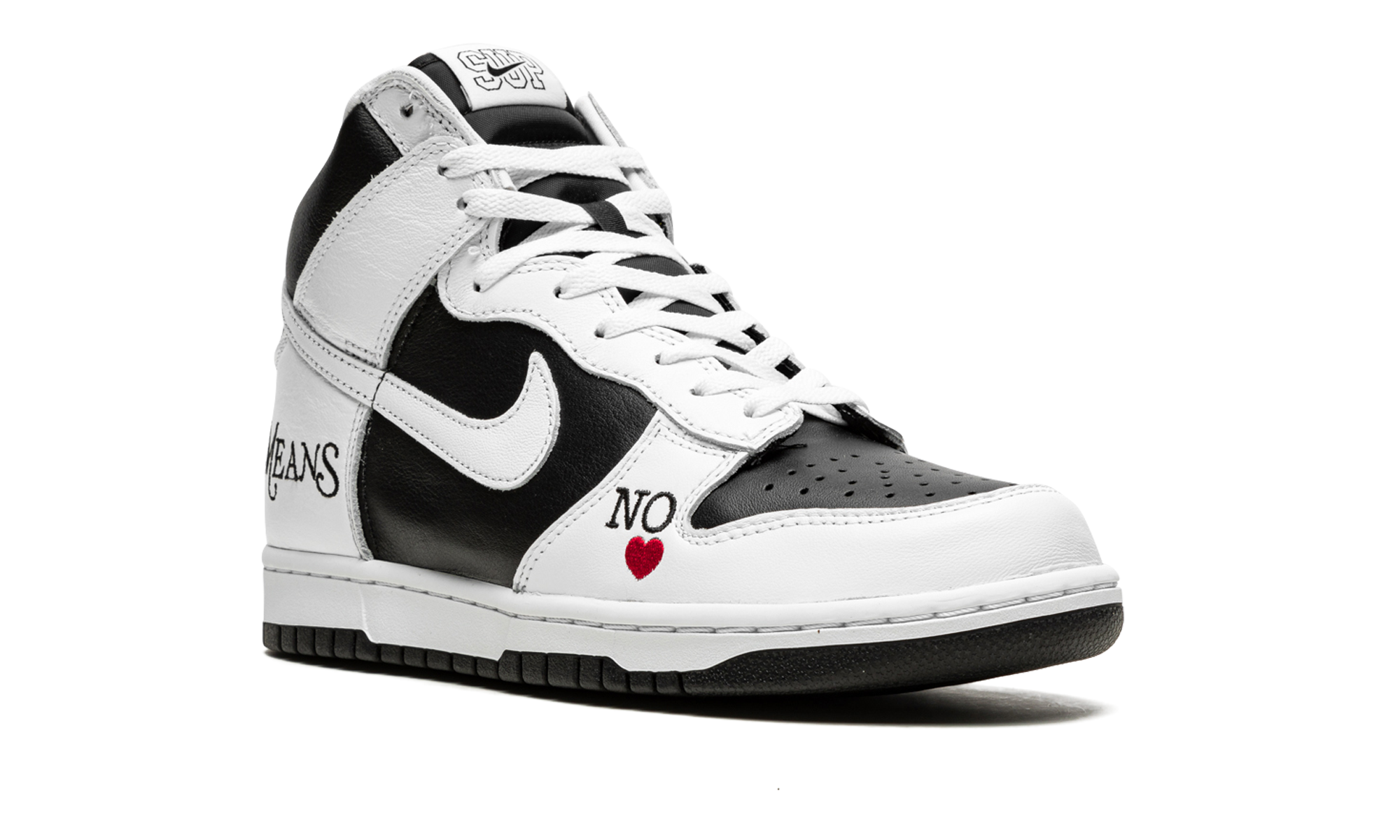 Sb Dunk High "Supreme - By Any Means - White/black"