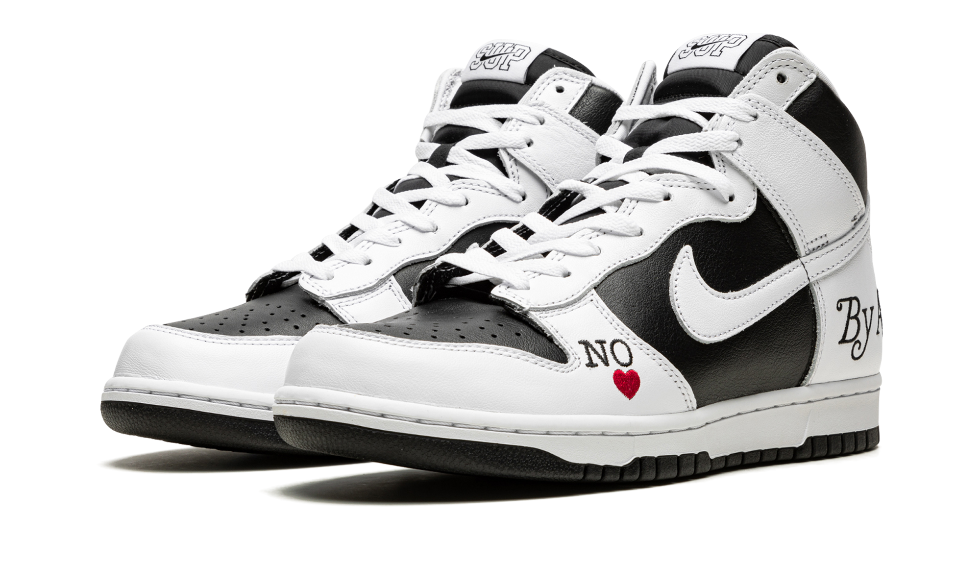 Sb Dunk High "Supreme - By Any Means - White/black"