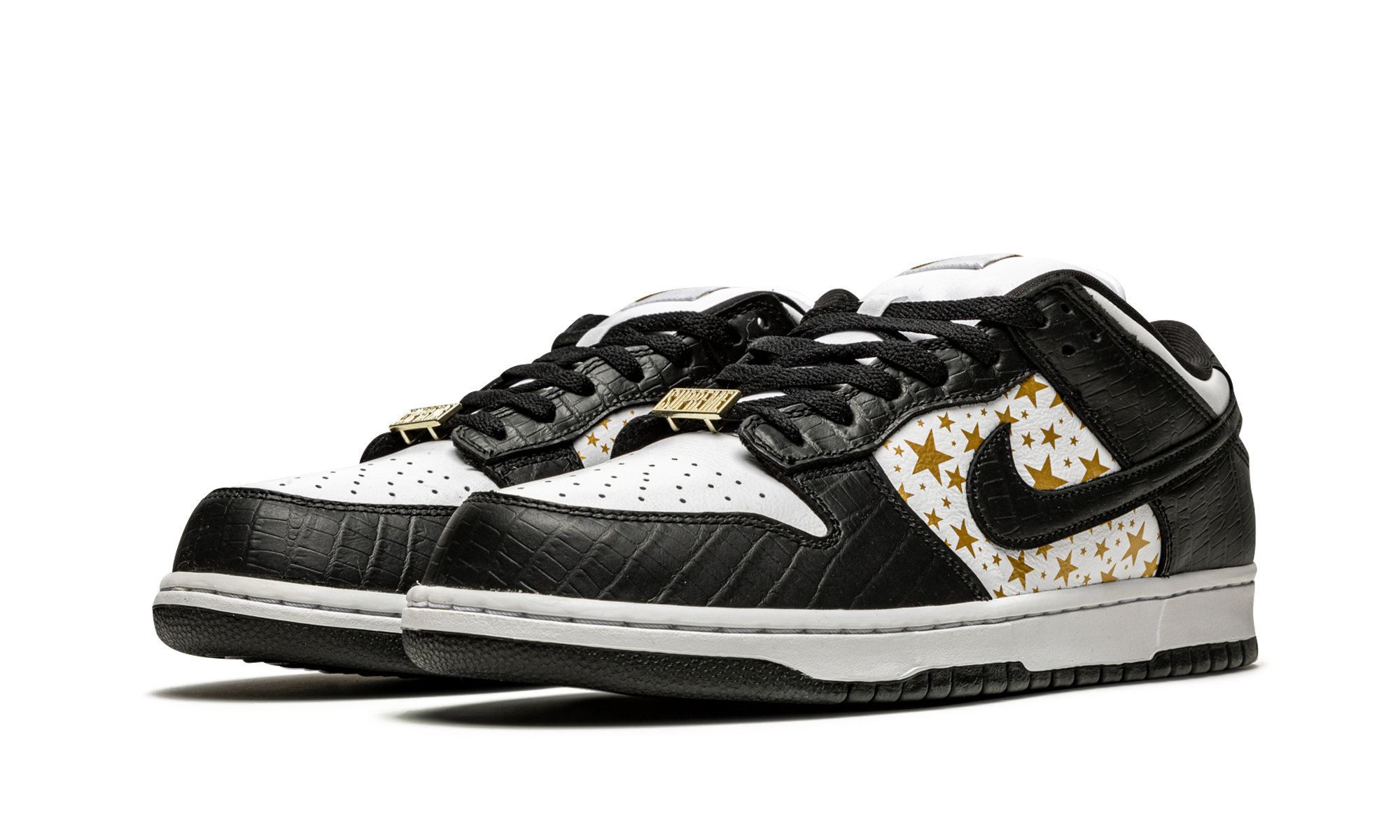 Sb Dunk Low "Supreme - Stars - Black"