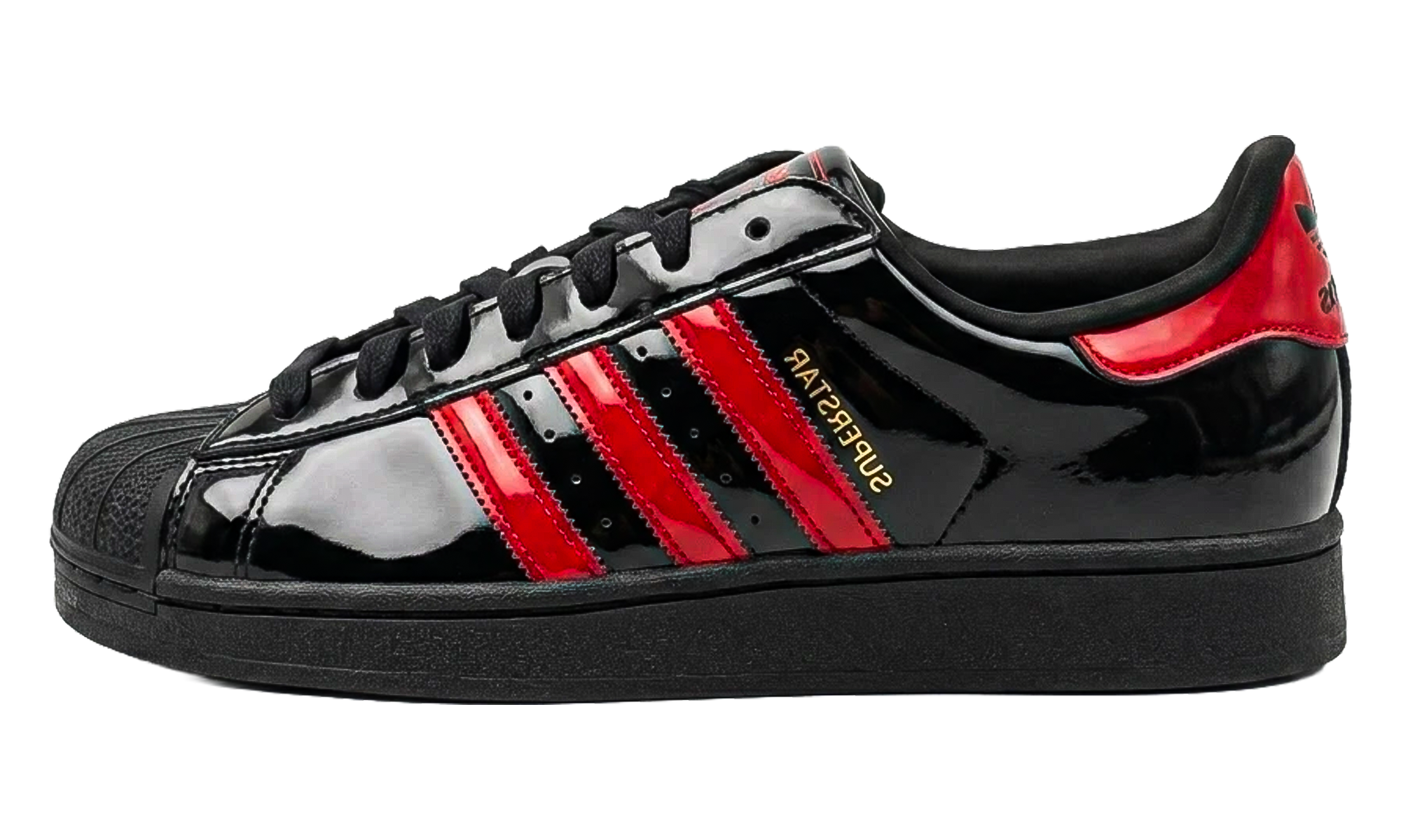 Superstar Ii "Patent Black Red"