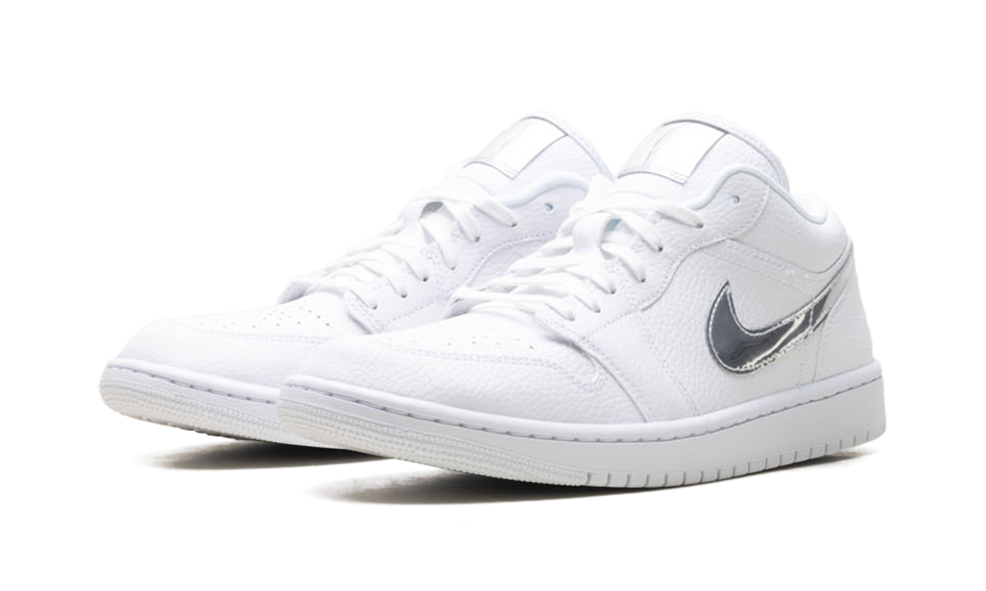 Womens AJ 1 Low Se "White Metallic Silver'"